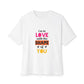 Copy of Copy of  Orange Divide Symbol Oversized Boxy Tee Printify