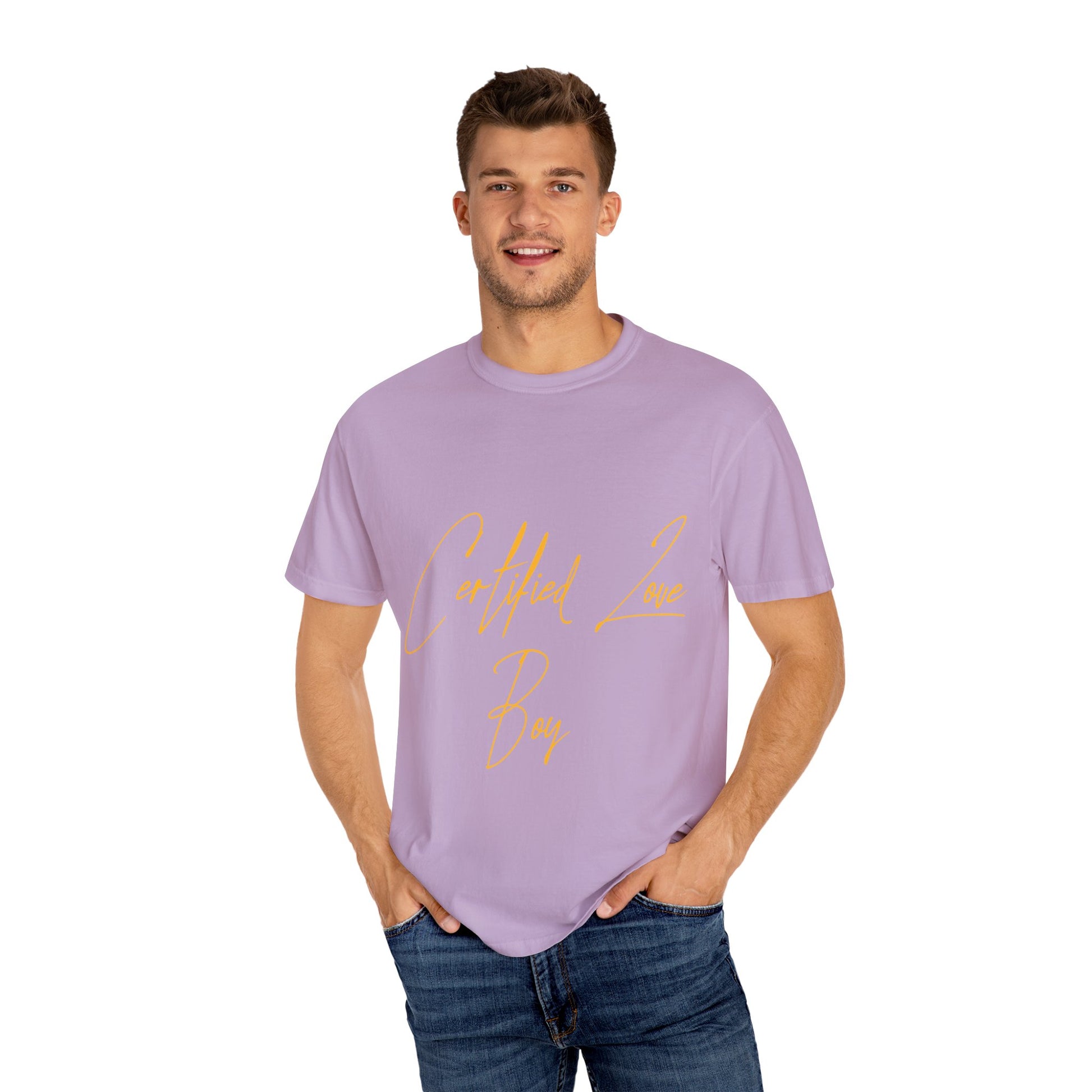 Certified Lover Boy Script Dyed Tshirt Printify