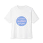 Blue Quote Circle Unisex Oversized Boxy Tee - snazzymerch