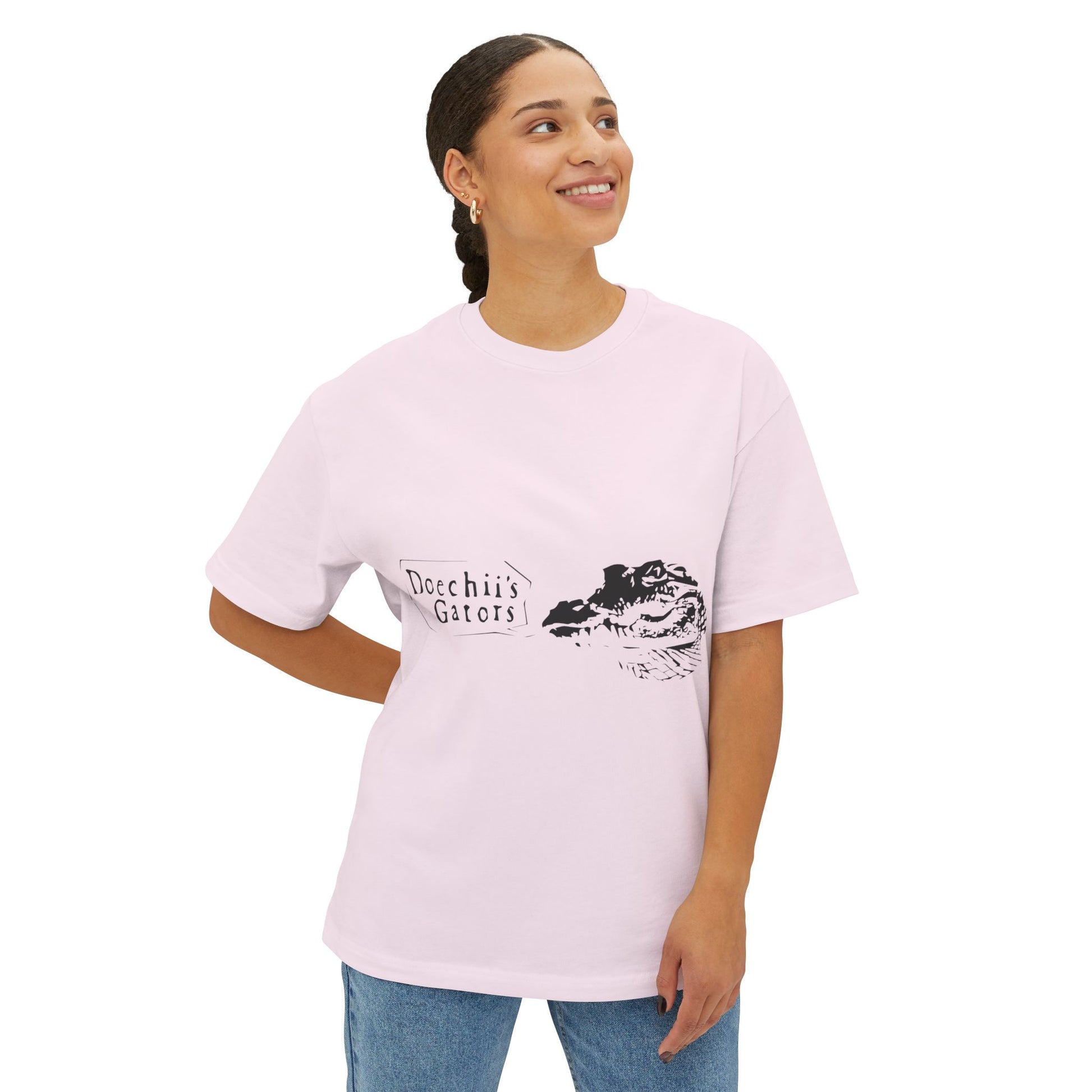 Text Graphic Unisex Oversized Boxy Tee - snazzymerch