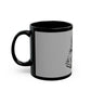 Outline Face Design Black Mug (11oz, 15oz) - snazzymerch