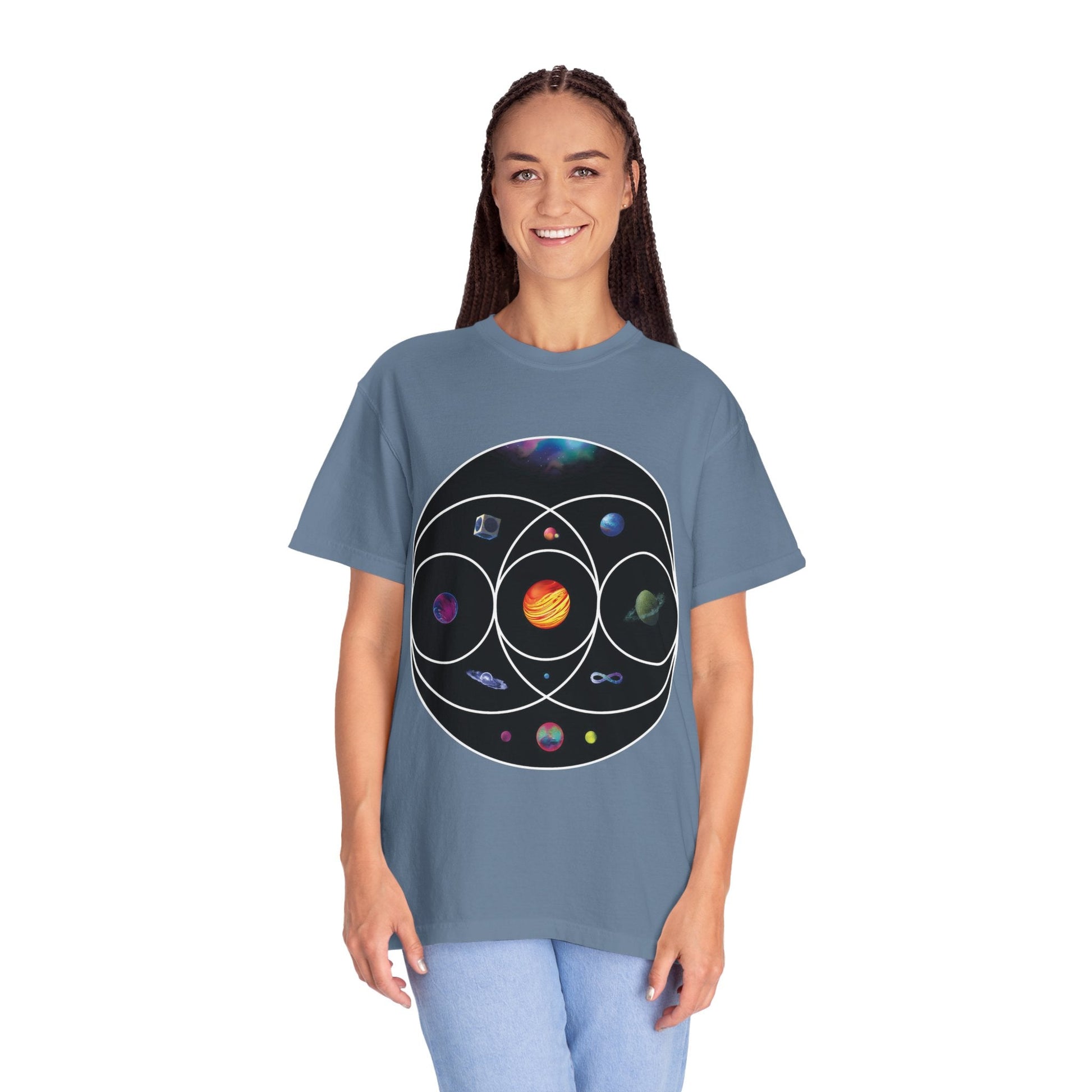 Unisex Garment-Dyed T-Shirt Inspired by Coldplay’s Illustration Concept Printify