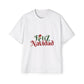 Feliz Navidad Oversized Tee – Festive Spanish Christmas T-Shirt Printify
