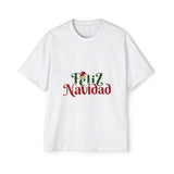 Feliz Navidad Oversized Tee – Festive Spanish Christmas T-Shirt Printify