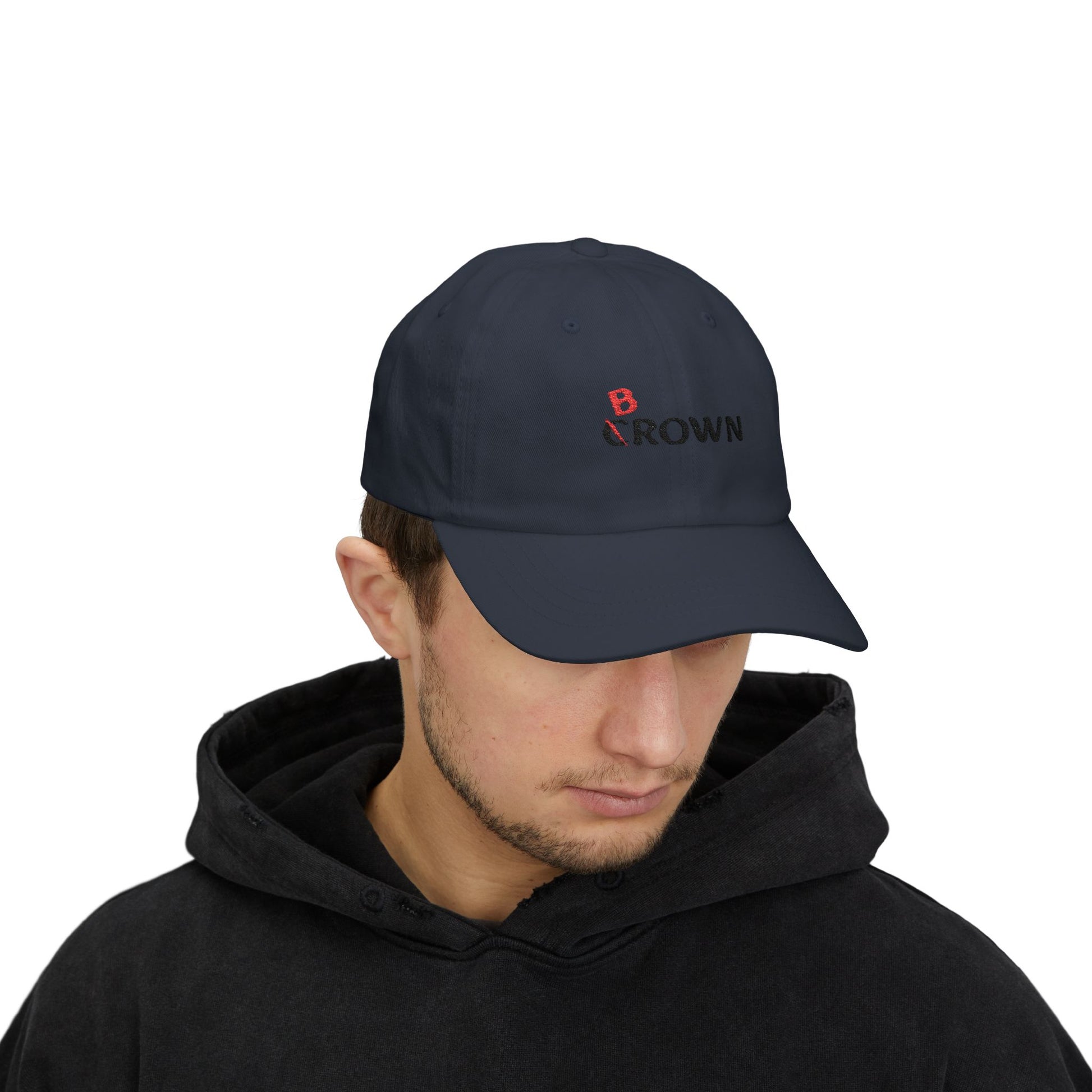 Abstract Red Flag Typography Classic Dad Cap - snazzymerch