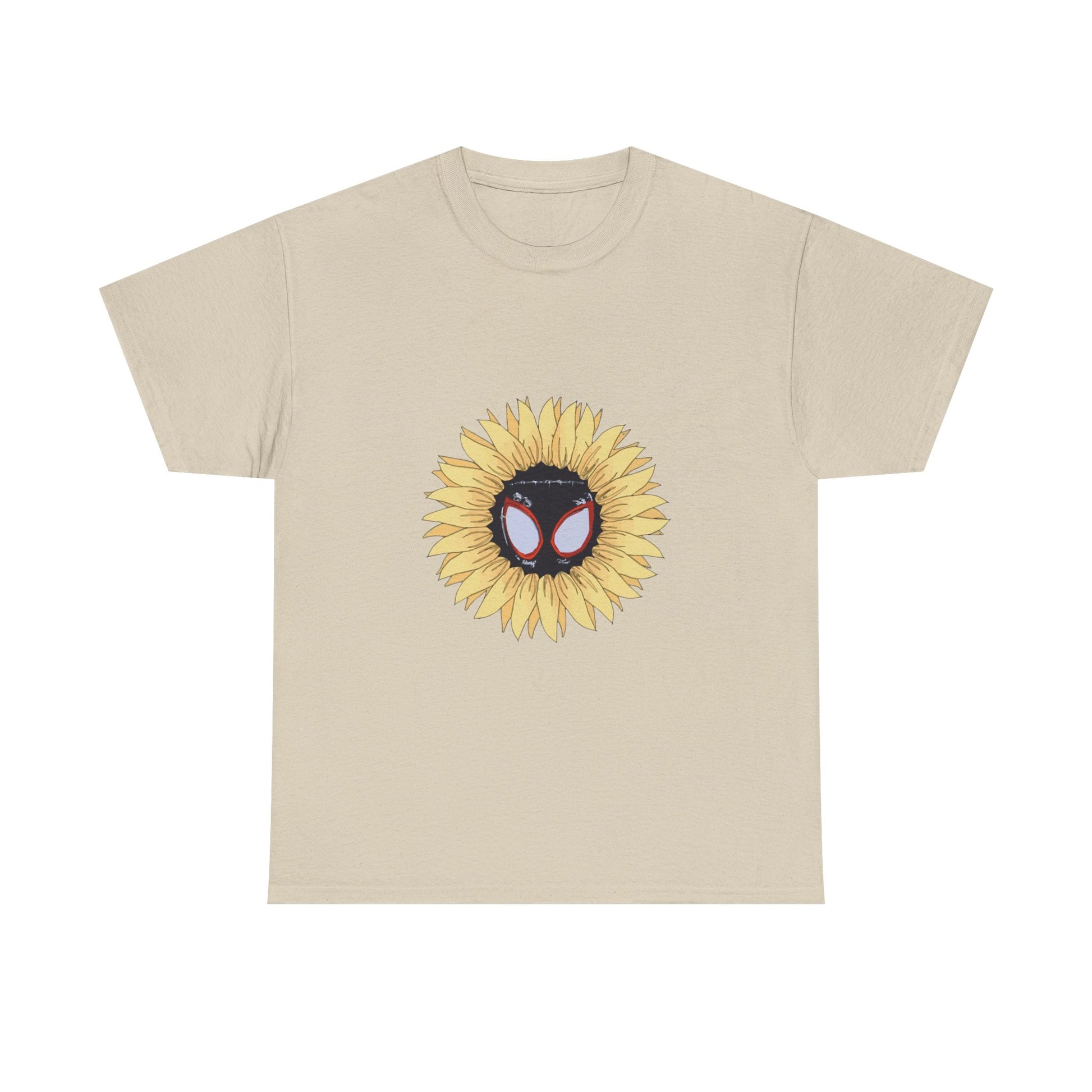 Sunflower Mask Illustration Unisex Heavy cotton Tee Printify