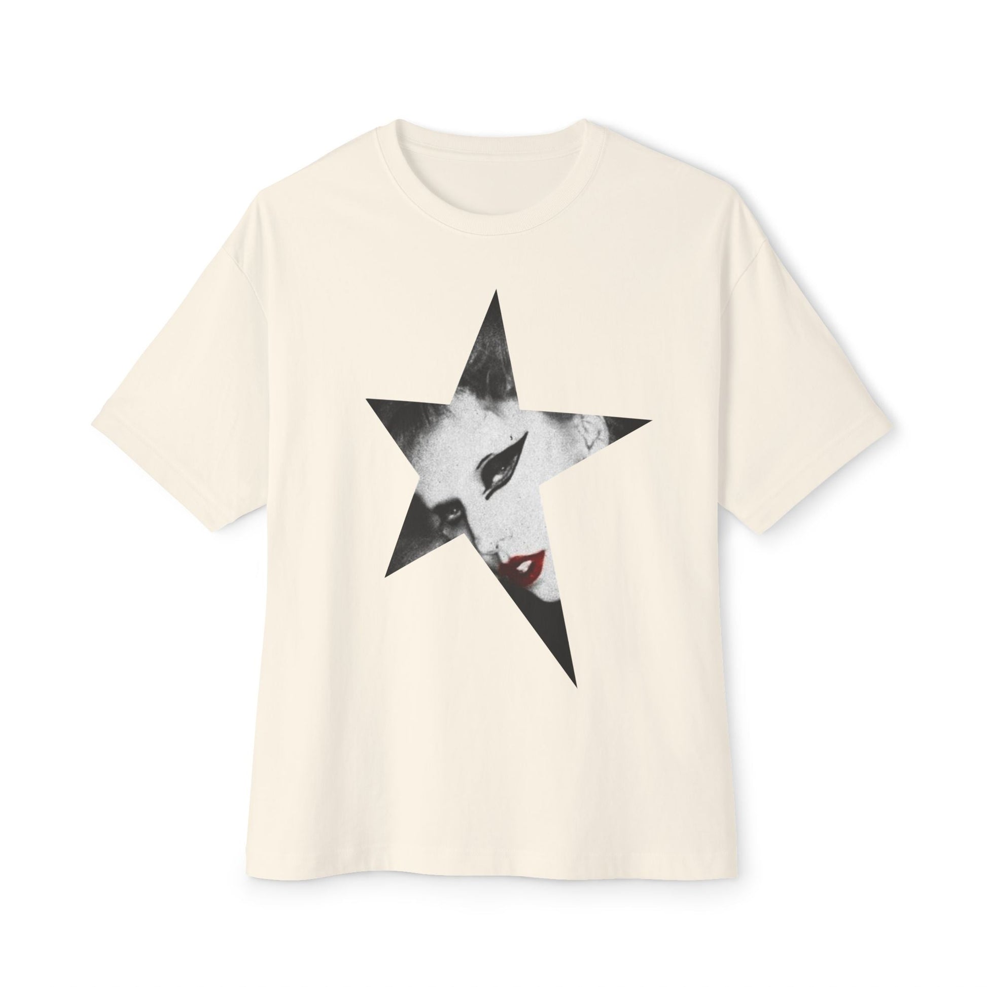 Born This Way Star Face-Unisex Oversized Tee Printify