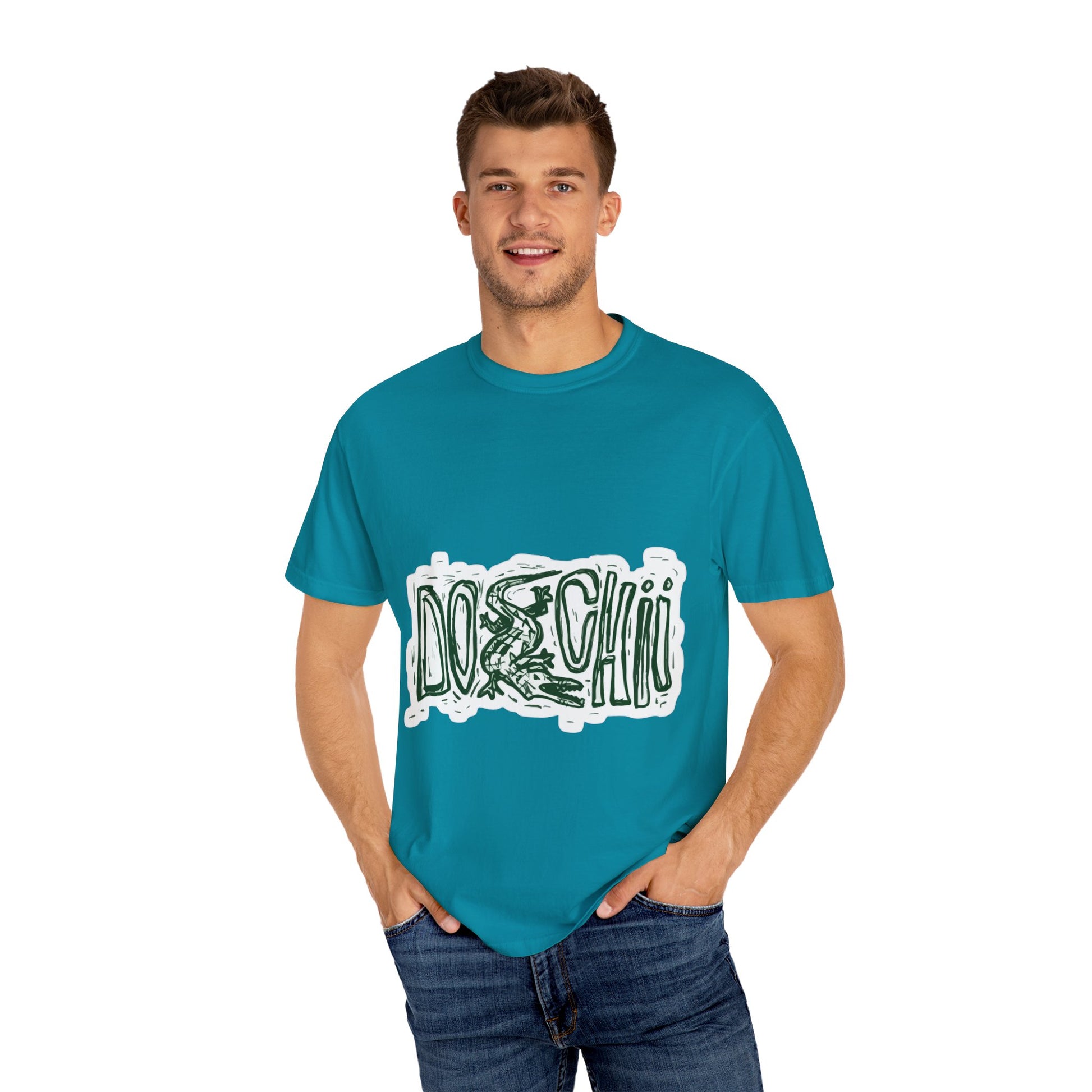 Lizard Lettering Unisex Garment-Dyed T-shirt - snazzymerch