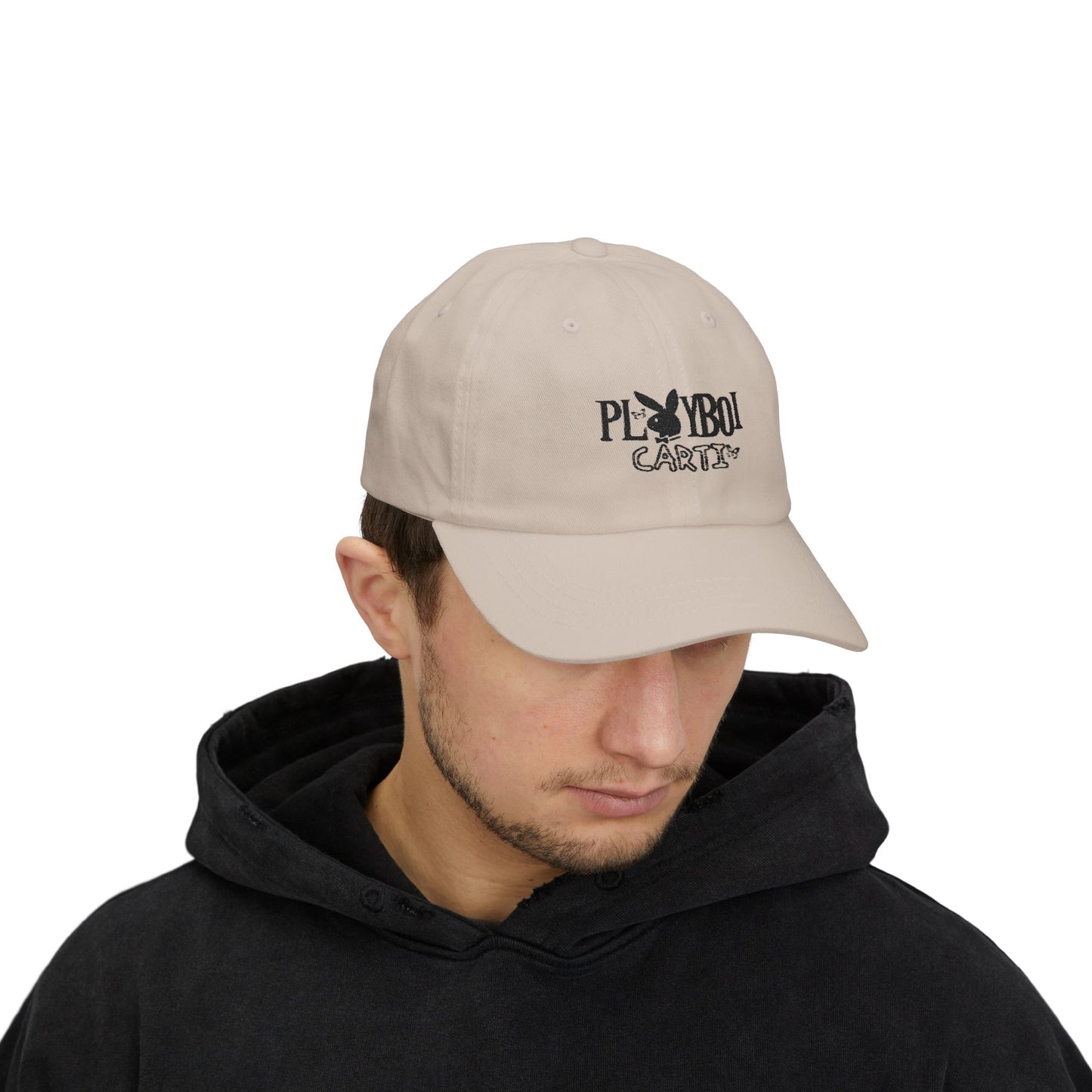 Minimal Black Wordmark Classic Dad Cap - snazzymerch