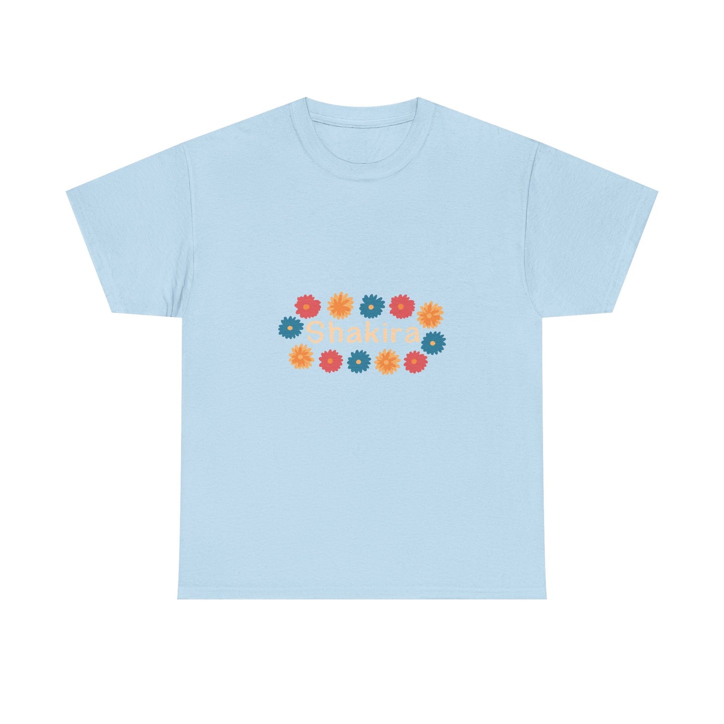 Retro Floral Groove Unisex Heavy cotton tee Printify