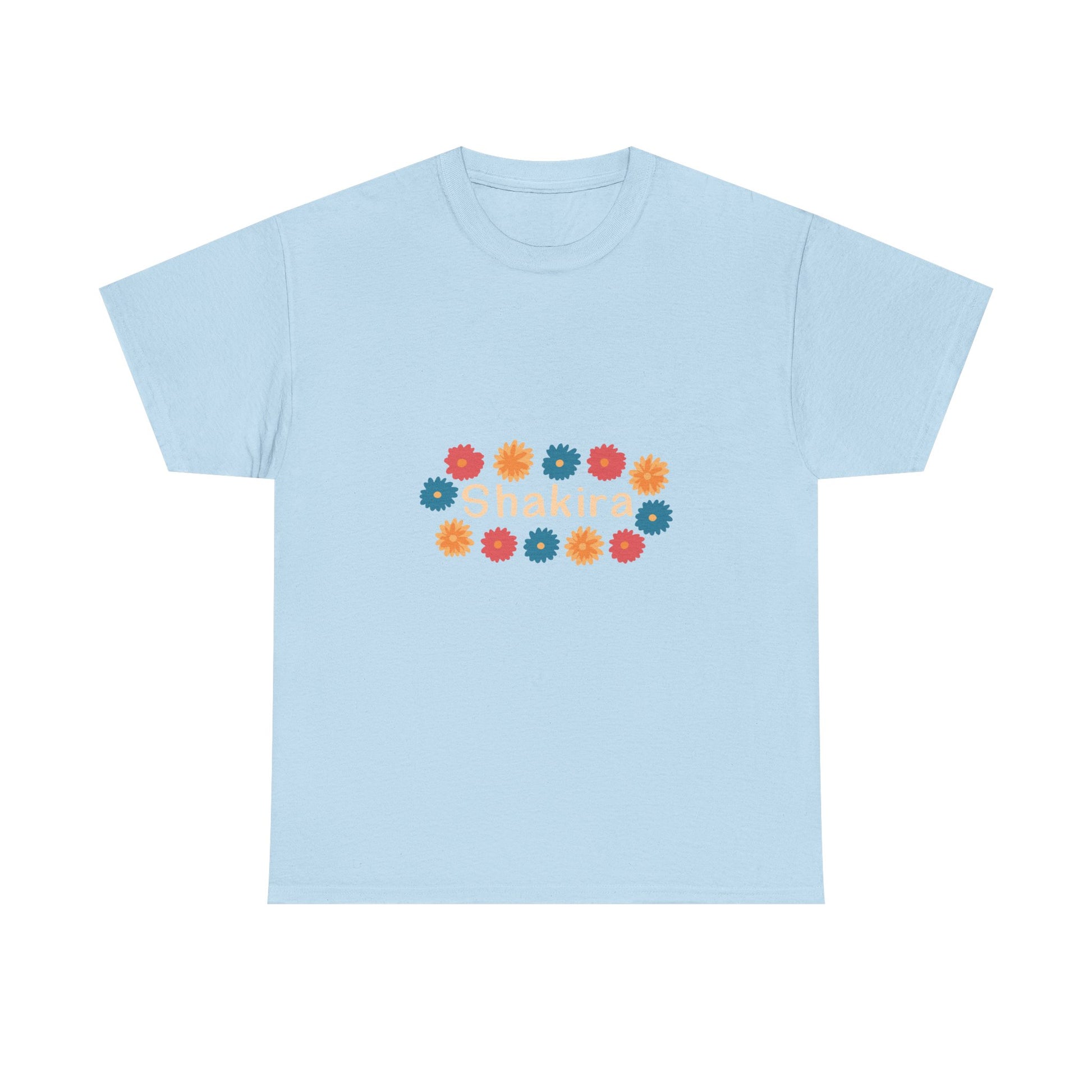 Retro Floral Groove Unisex Heavy cotton tee Printify