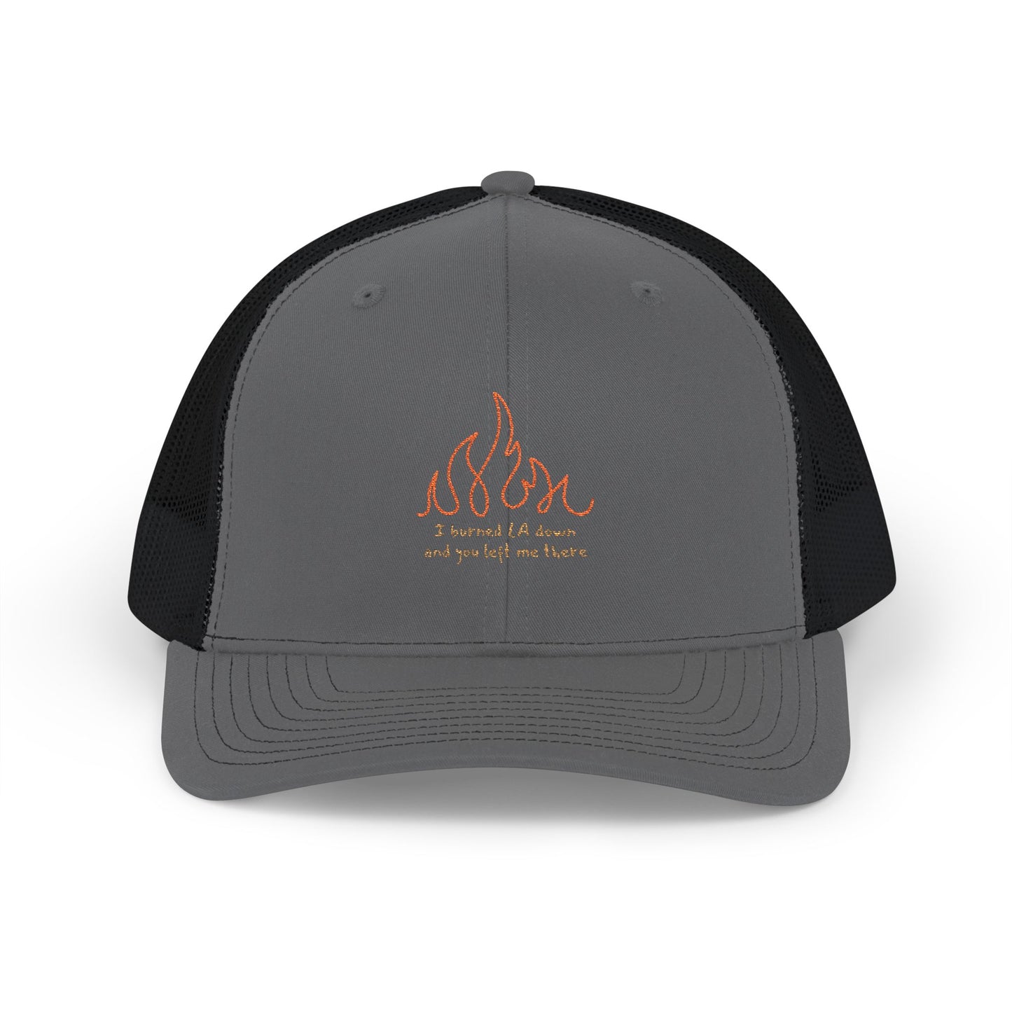 Flame Snapback Trucker Cap (Embroidery) - snazzymerch