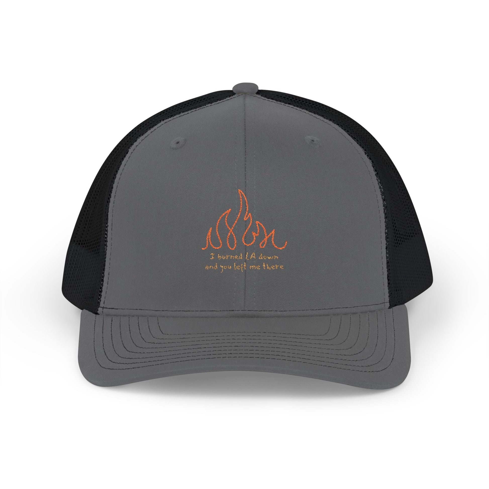 Flame Snapback Trucker Cap (Embroidery) - snazzymerch