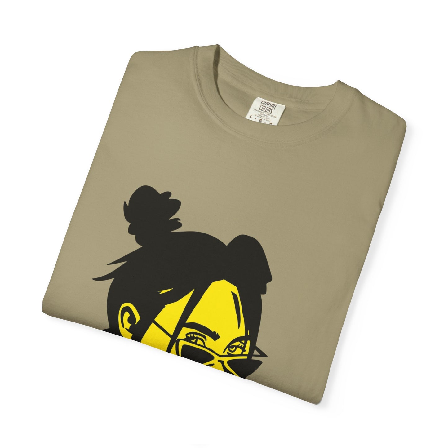 Billie Eilish Inspired Dyed T-shirt – Neon Mood Portrait Edition Printify