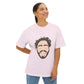 Minimalist Tongue Out Cartoon Face Unisex Oversized Boxy Tee Printify