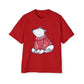 Polar Bear in Red Sweater Oversized Tee – Christmas Sale Edition Printify