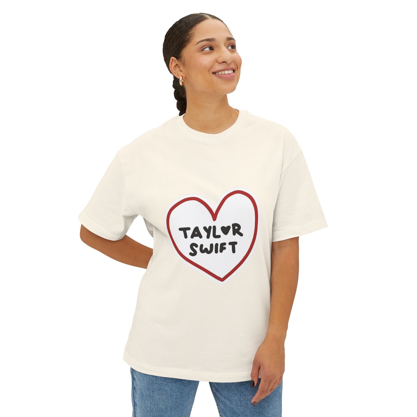 Heartbeats & Midnights Unisex Oversized Boxy Tee Printify