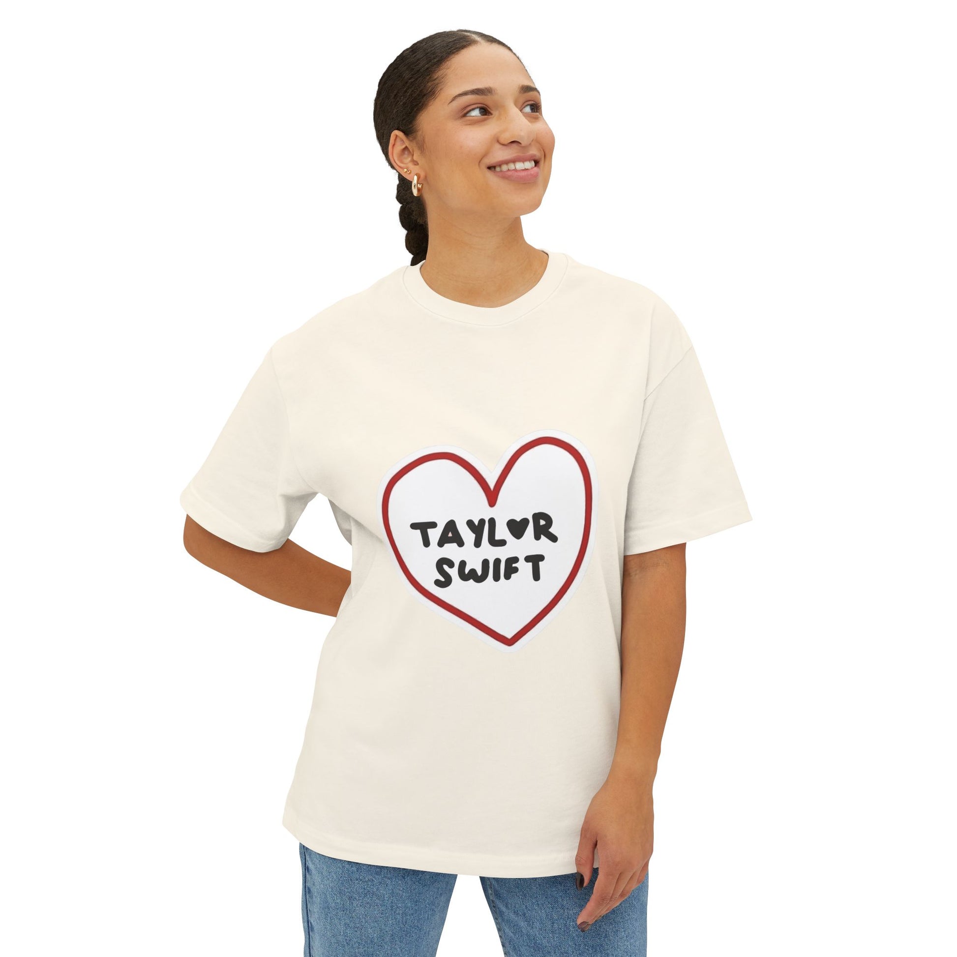 Heartbeats & Midnights Unisex Oversized Boxy Tee Printify