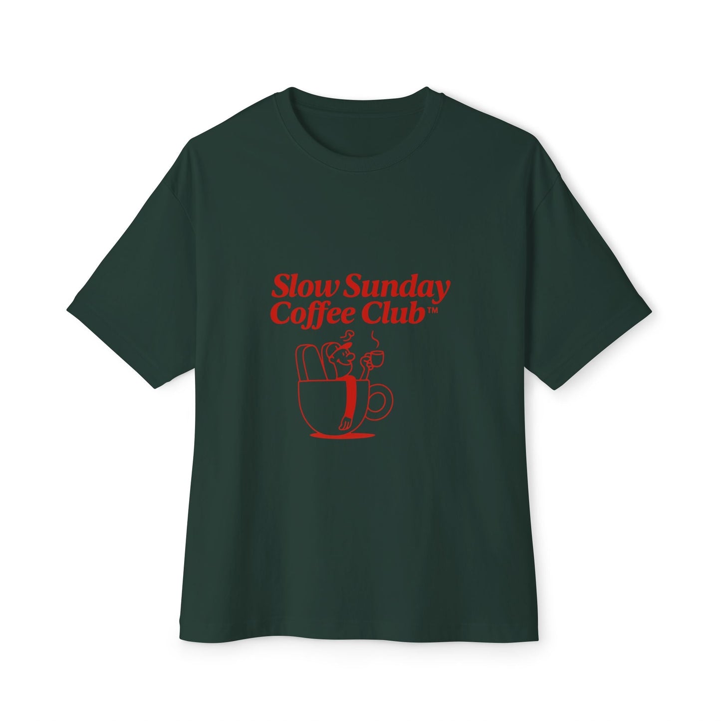 Unisex Oversized Tee – Snazzy Coffe Club Edition Printify