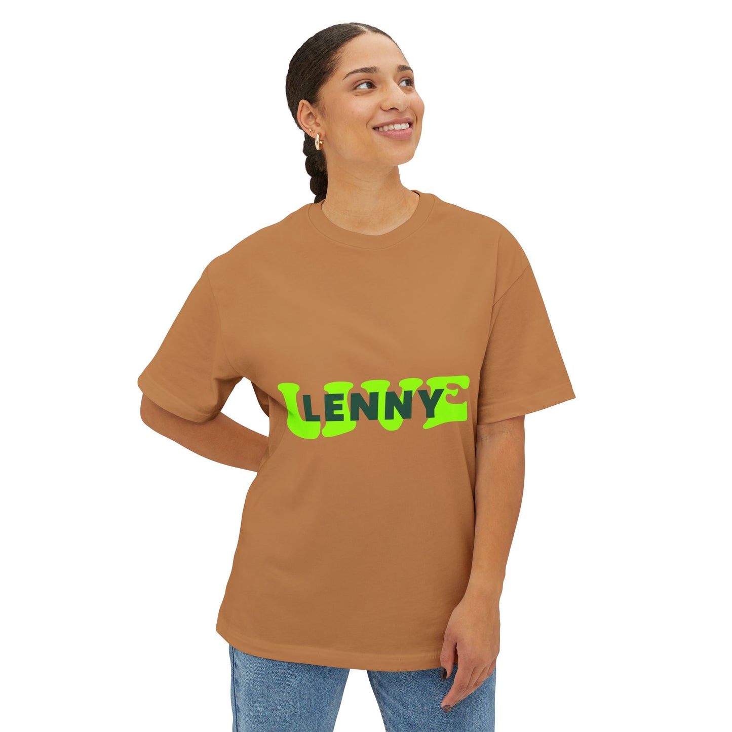 Live Lenny Pop Unisex Oversized Boxy tee Printify