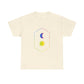 Gradient Moon and Star Emblem Unisex Cotton Tee Printify
