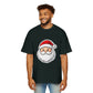 Cute Santa Face Oversized Tee – Festive Christmas Red T-Shirt Printify