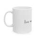 Retro Heart & Self Love Ceramic Mug, (11oz, 15oz) - snazzymerch