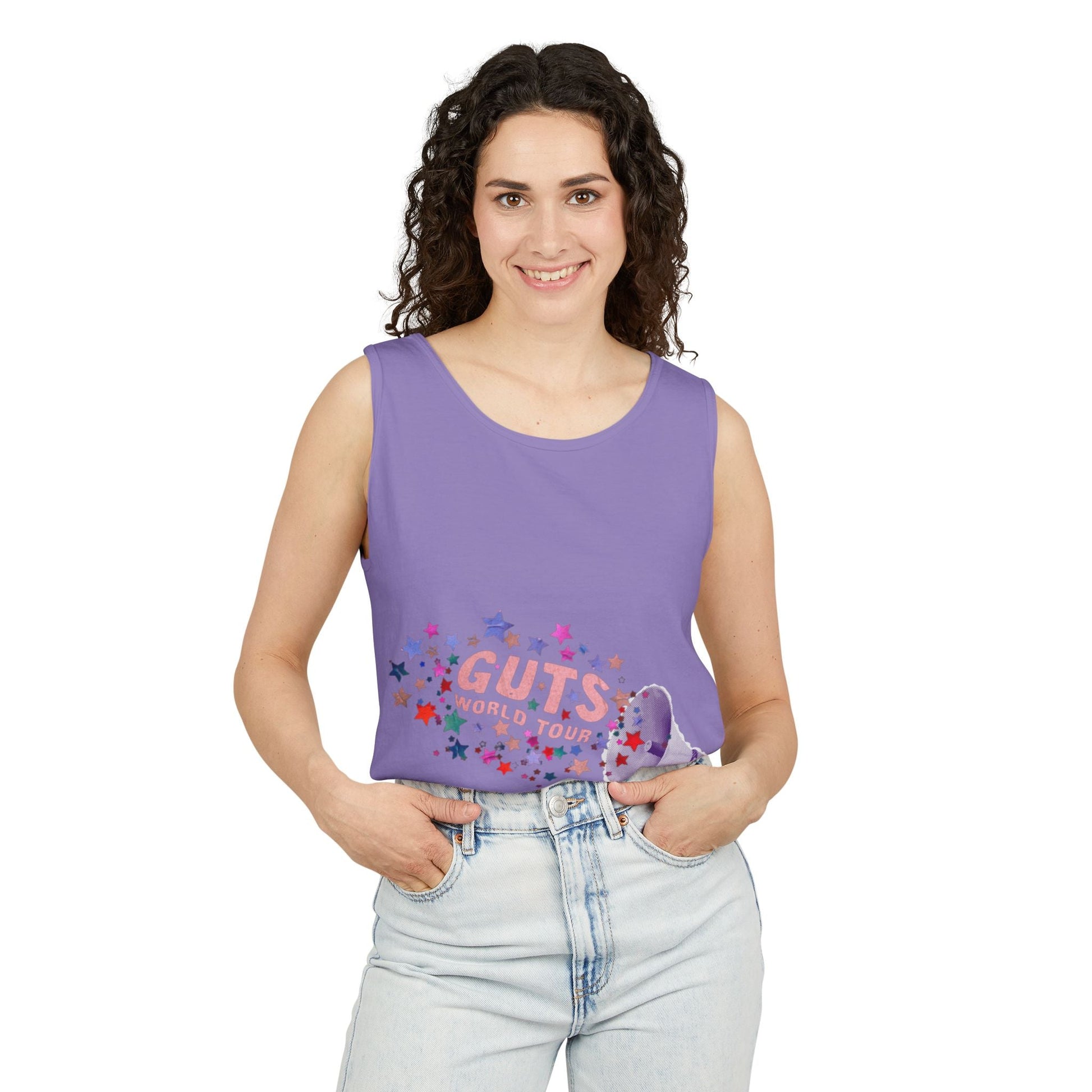 Guts World Tour Megaphone-Dyed Tank Top Printify