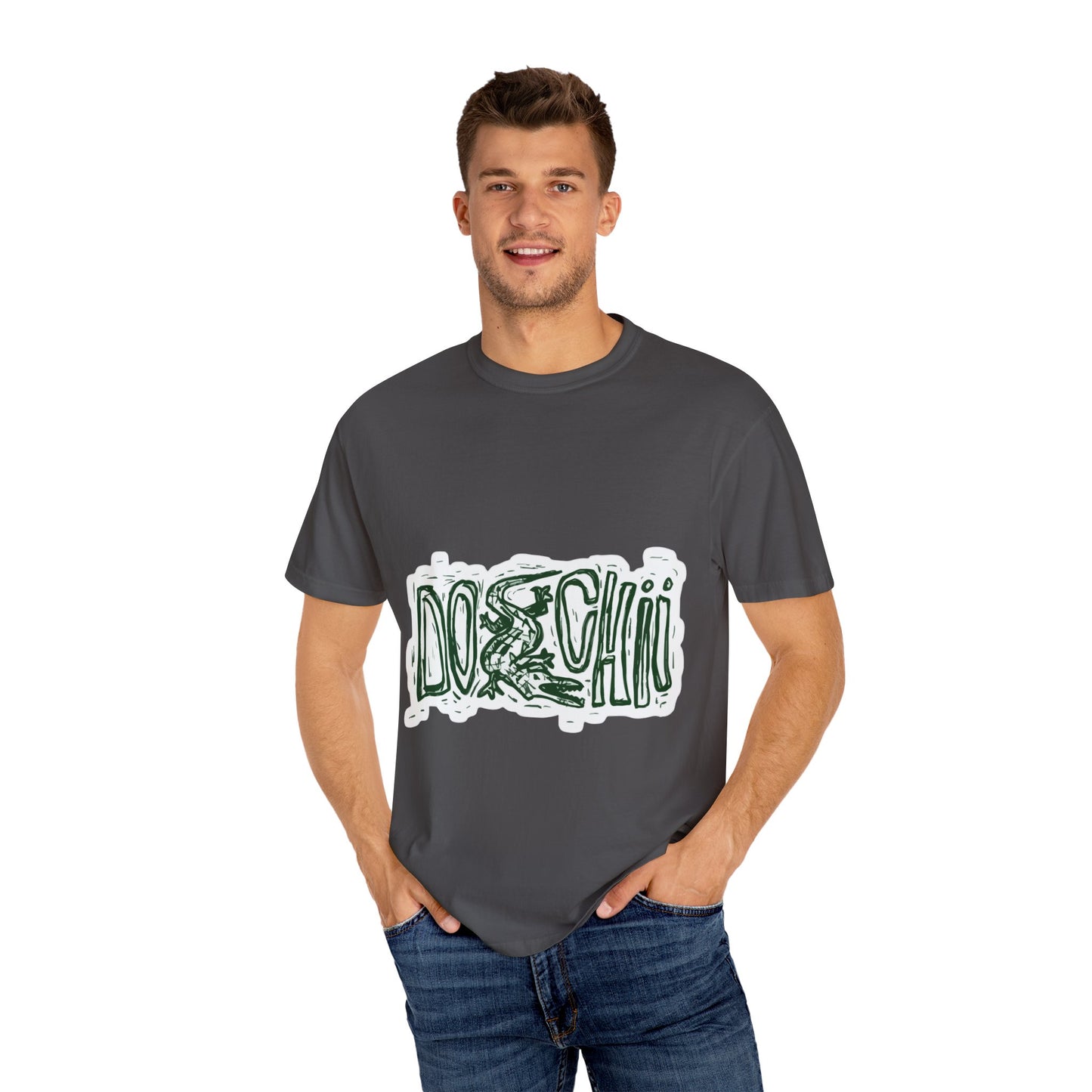 Lizard Lettering Unisex Garment-Dyed T-shirt - snazzymerch