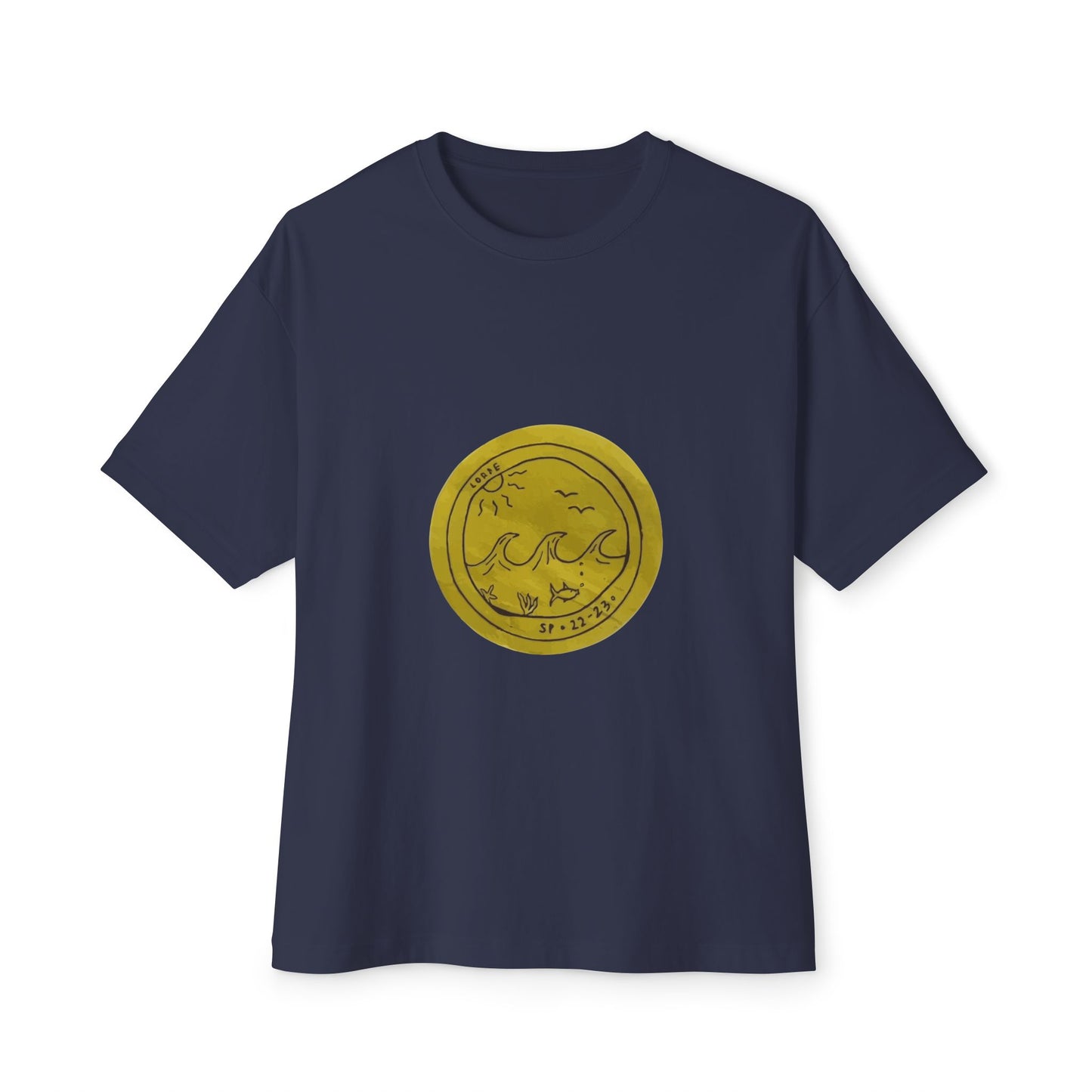 Ocean Wave Unisex Oversized Boxy Tee - snazzymerch