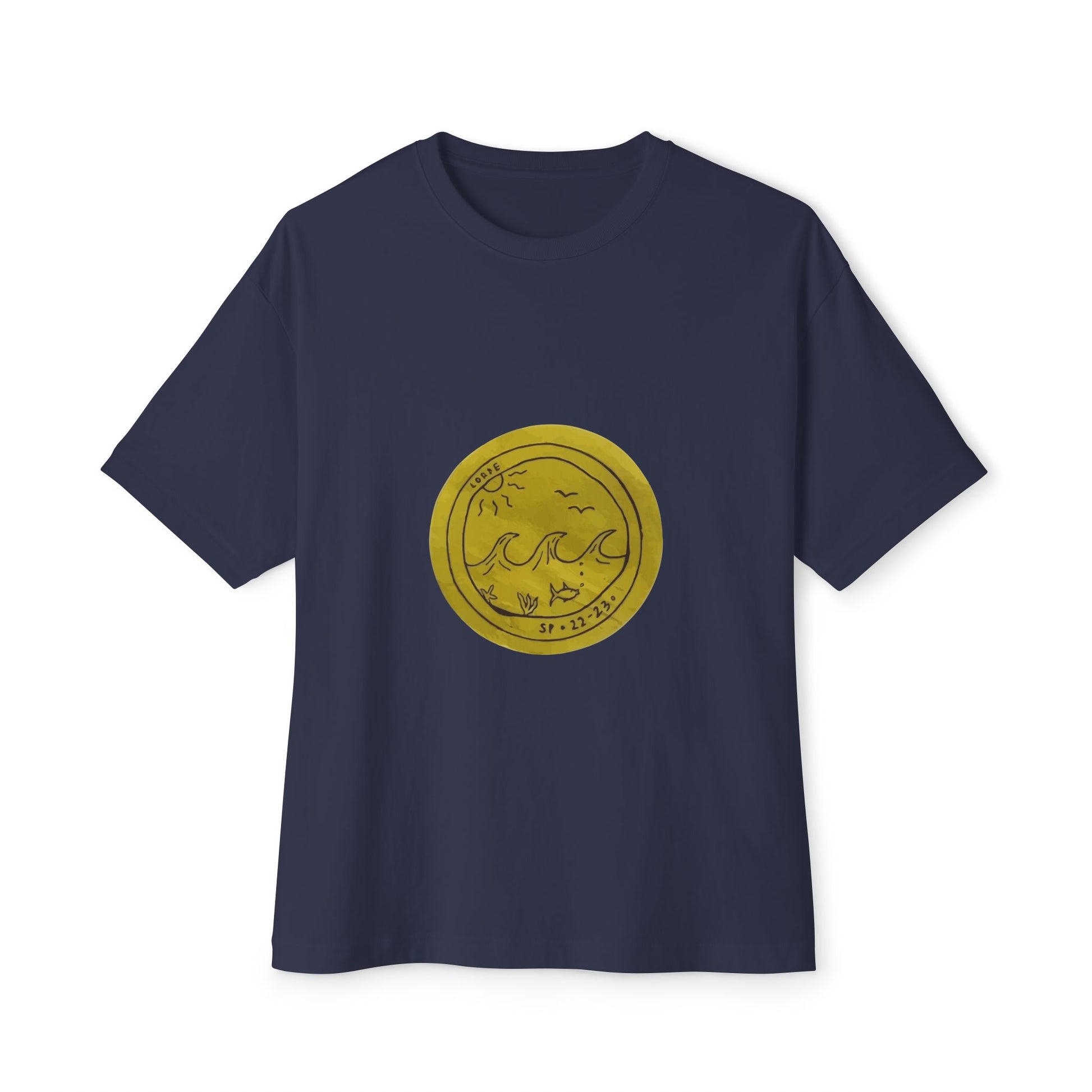 Ocean Wave Unisex Oversized Boxy Tee - snazzymerch