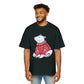 Polar Bear in Red Sweater Oversized Tee – Christmas Sale Edition Printify