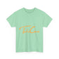Take Care Gold Script Heavy Cotton Tee Printify