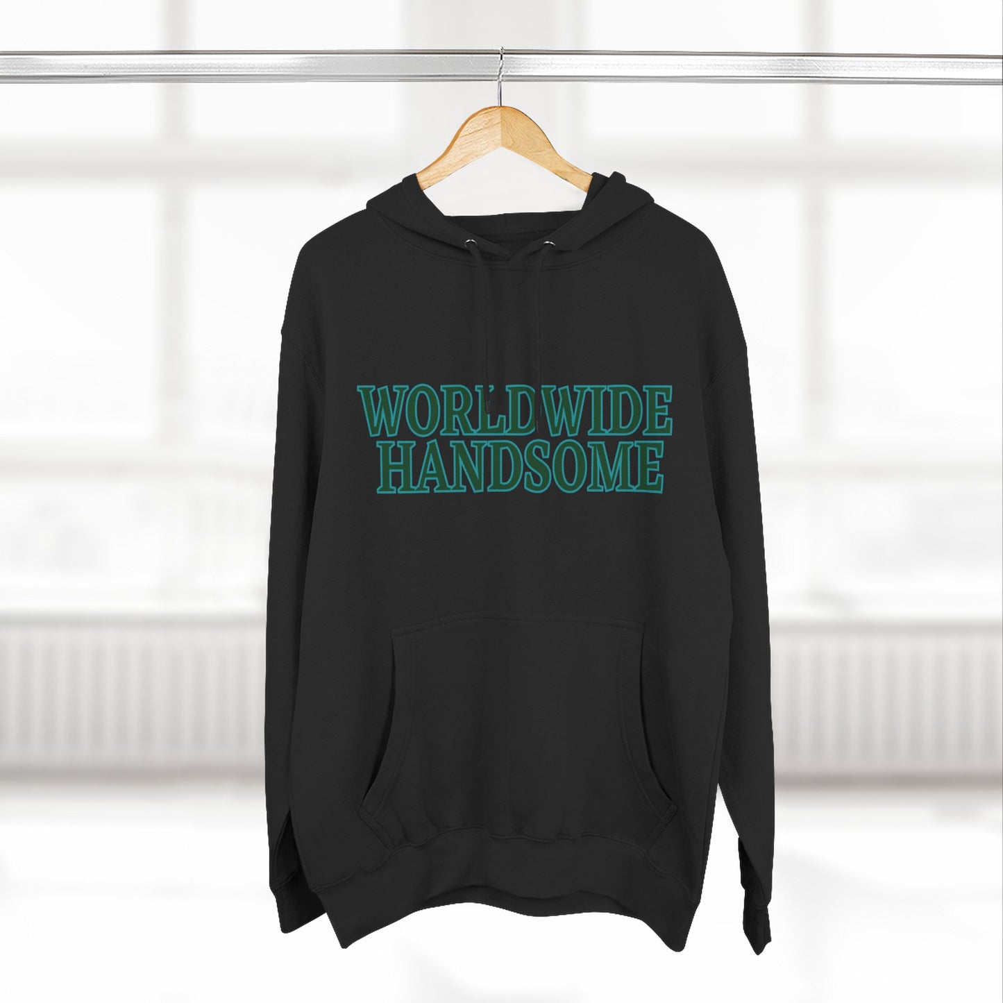 Global Handsome Typography Three-Panel Fleece Hoodie - snazzymerch