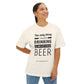 Pop Art Lips & Text Unisex Oversized Boxy Tee - snazzymerch