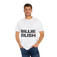 Billie Eilish Inspired Dyed T-shirt – Stacked Glow Text Edition Printify