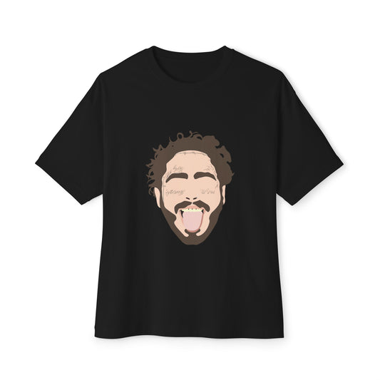 Minimalist Tongue Out Cartoon Face Unisex Oversized Boxy Tee Printify