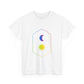 Gradient Moon and Star Emblem Unisex Cotton Tee Printify