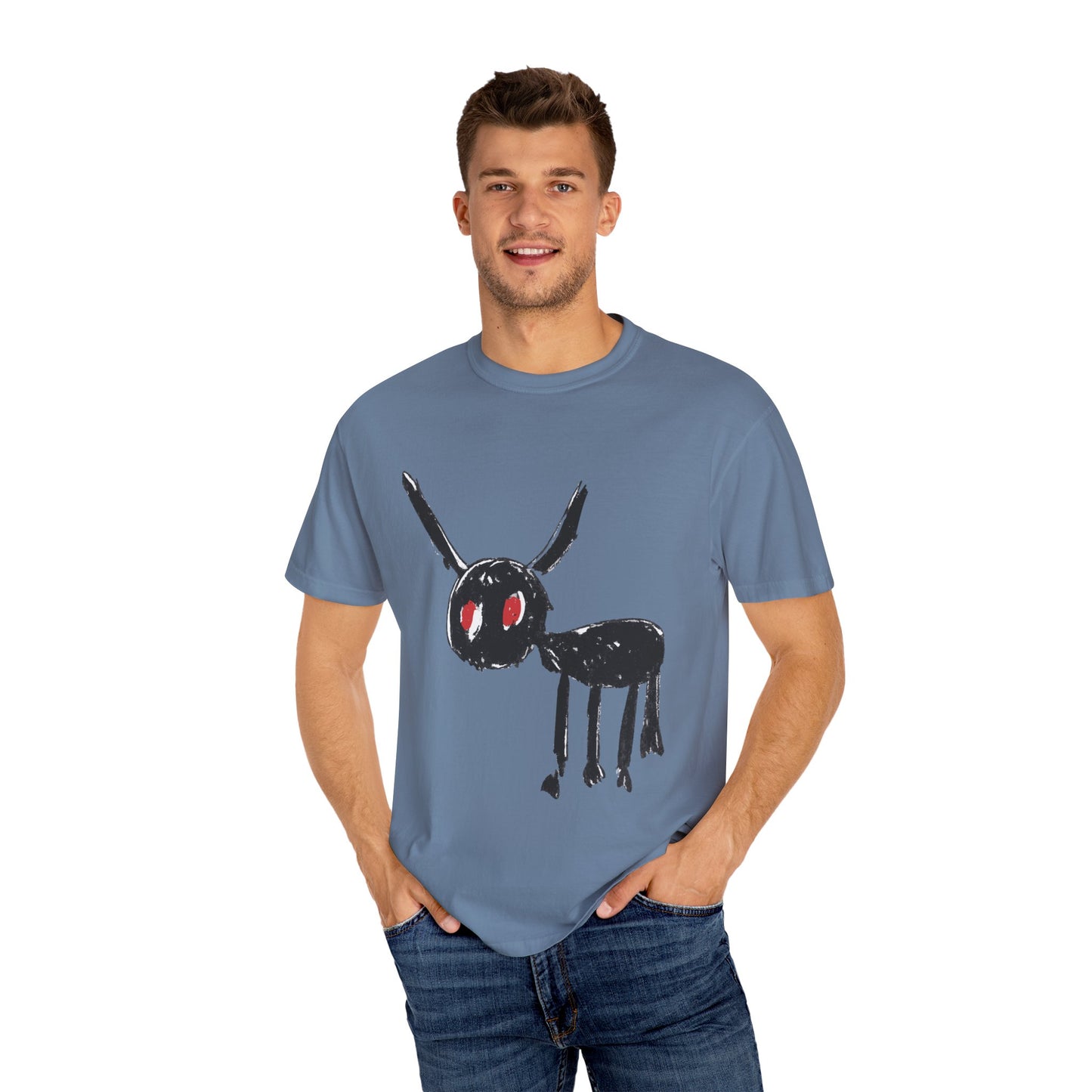 Demon Sketch Dyed Tshirt Printify