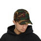 Abstract Red Flag Typography Classic Dad Cap - snazzymerch