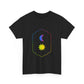 Gradient Moon and Star Emblem Unisex Cotton Tee Printify