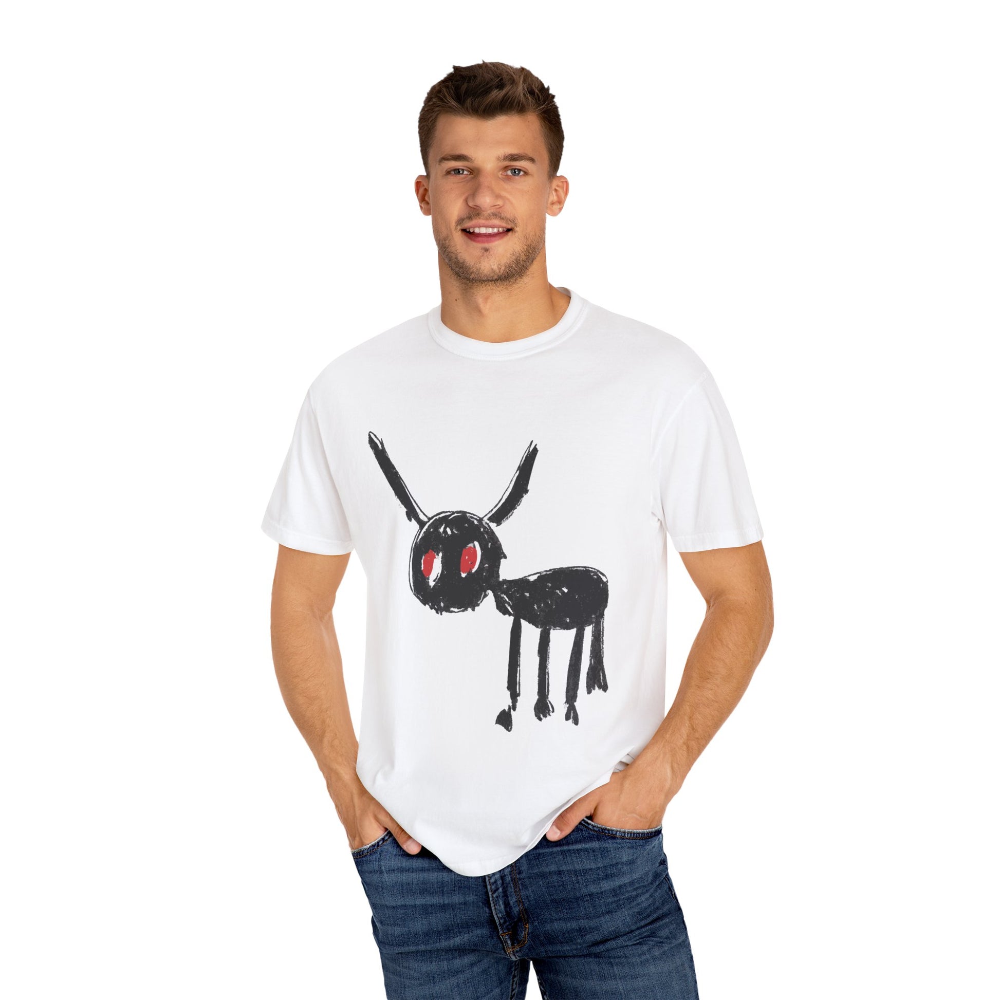Demon Sketch Dyed Tshirt Printify