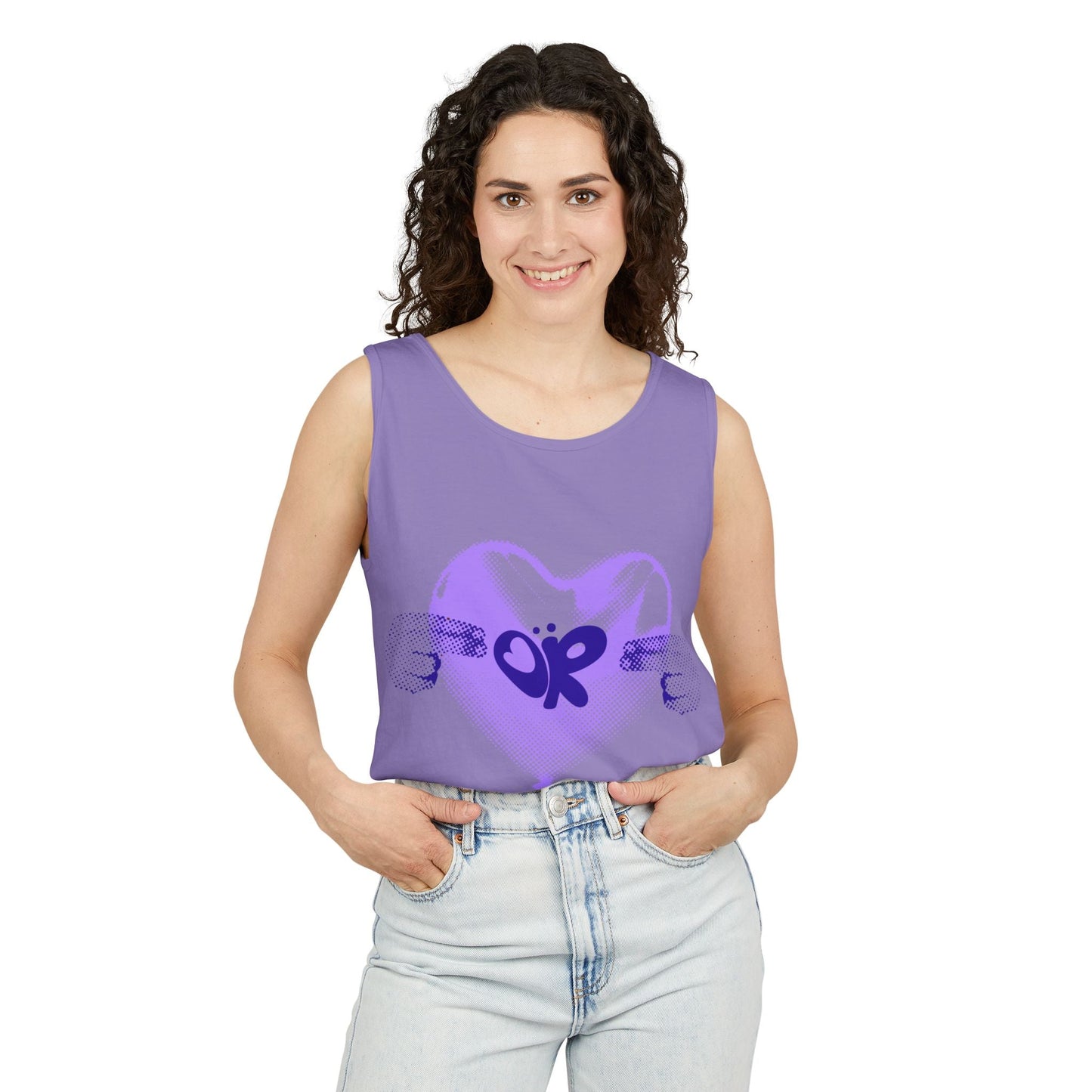 Heart Balloon OR Pop Art-Dyed Tank Top Printify