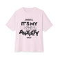 Block Font Quote Unisex Oversized Boxy Tee - snazzymerch