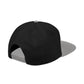 Orange Lightning Text Logo Snapback Cap Printify
