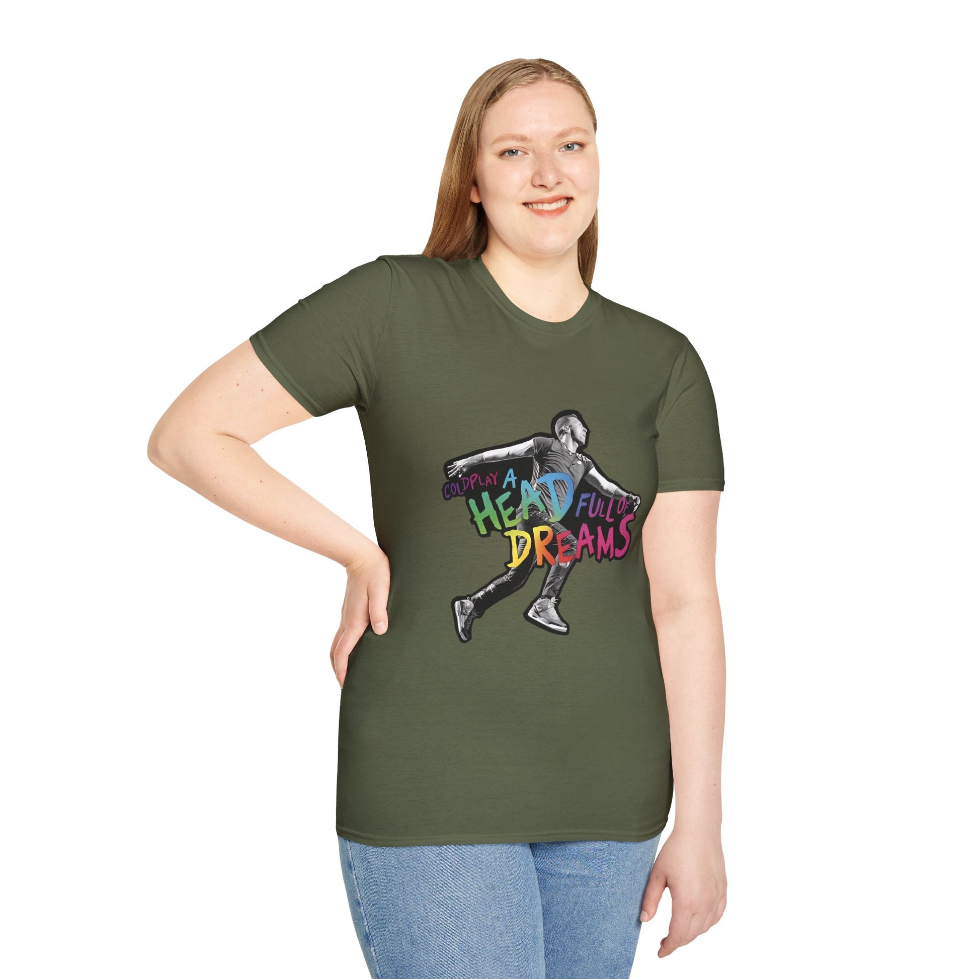 Unisex Softstyle T-Shirt Inspired by Coldplay A Head Full of Dreams Chris Printify
