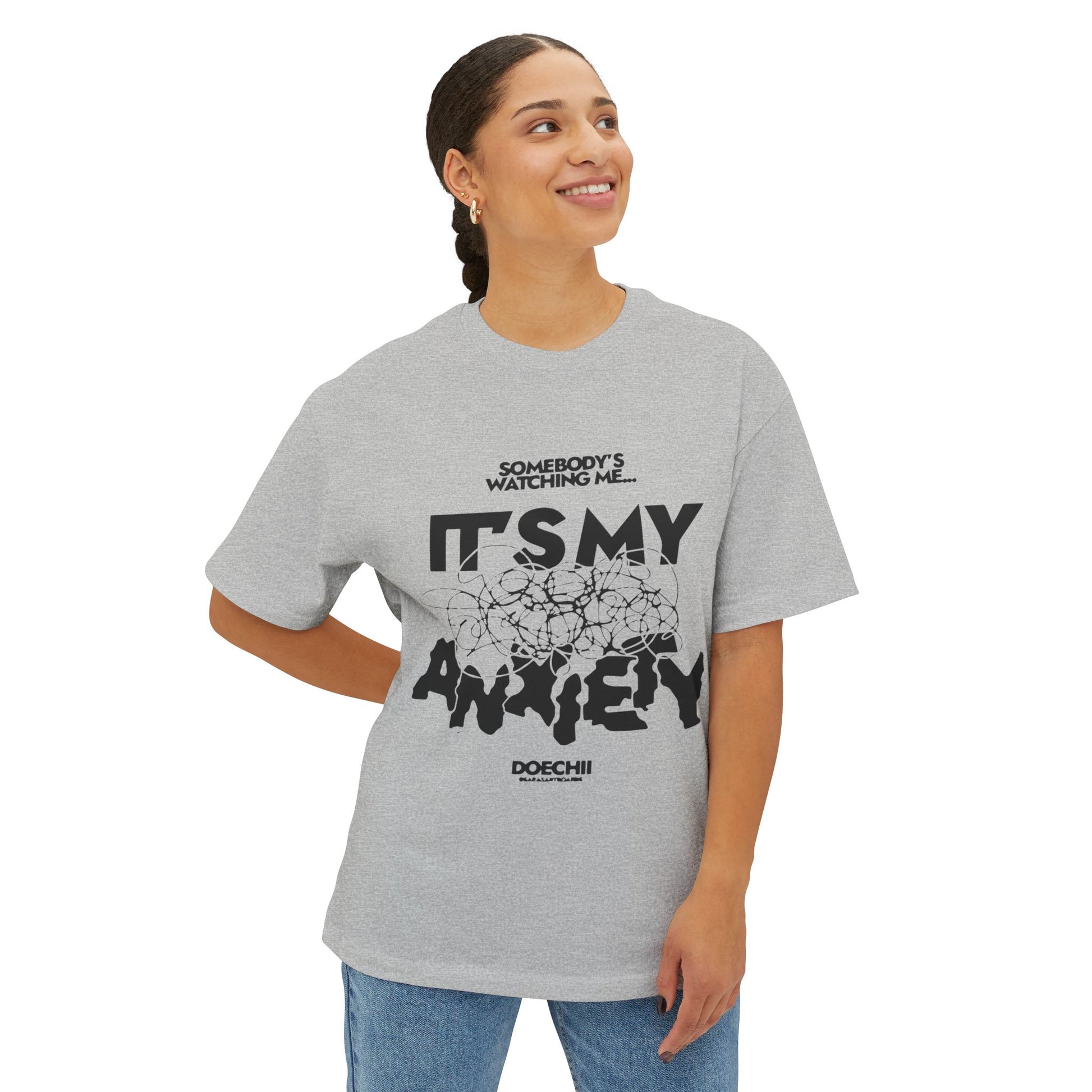 Block Font Quote Unisex Oversized Boxy Tee - snazzymerch