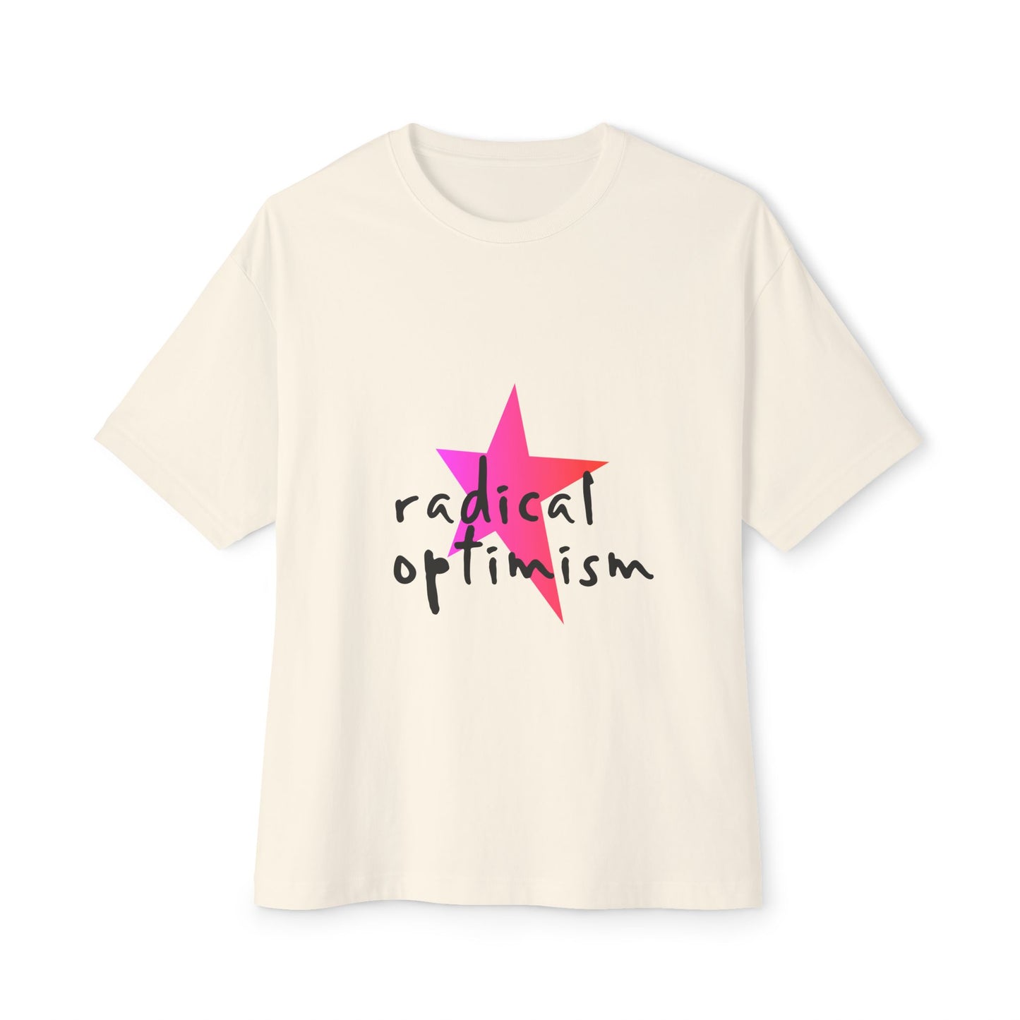 Flame Script Statement Unisex Oversized Boxy Tee - snazzymerch