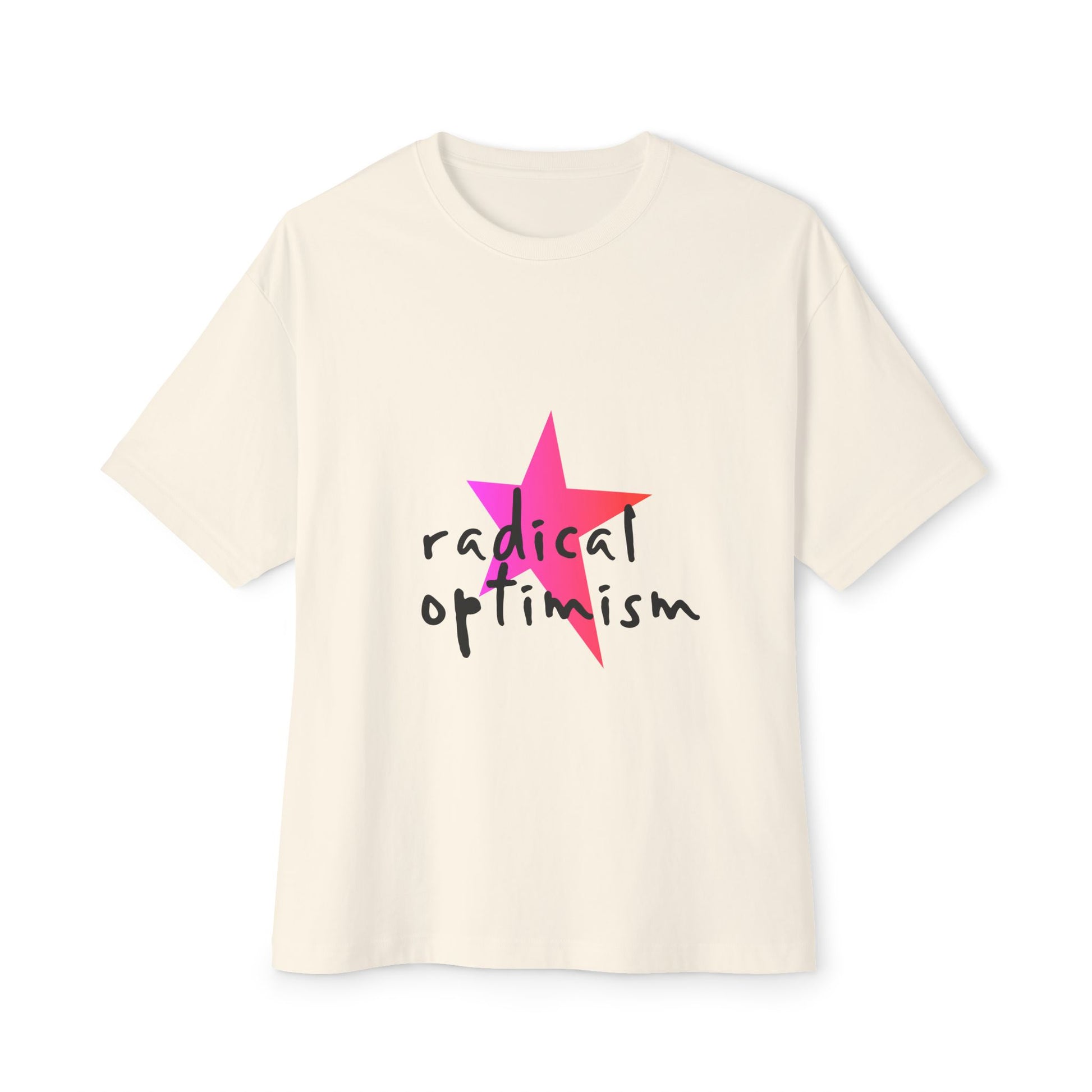 Flame Script Statement Unisex Oversized Boxy Tee - snazzymerch
