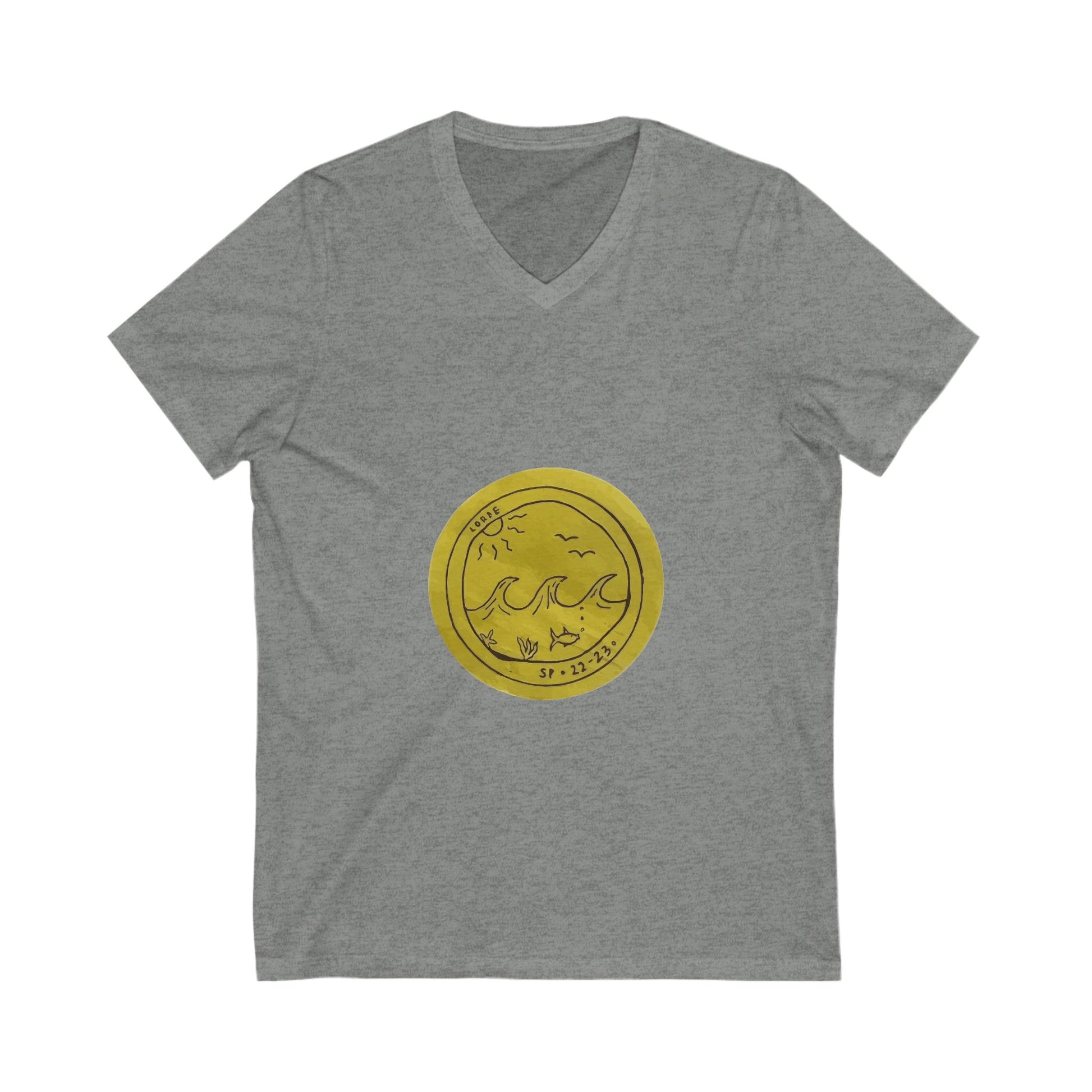 Ocean Wave Unisex Jersey Short Sleeve V-Neck Tee - snazzymerch